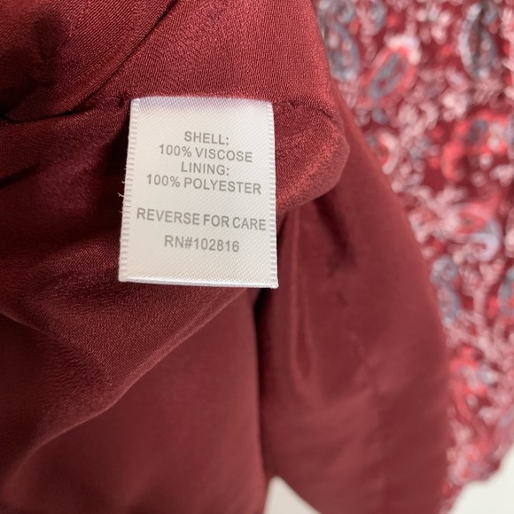 Garnet Hill Paisley Print Floral Longe Sleeve Dress Size 4 - Picture 11 of 11